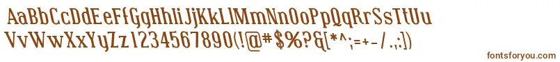 Coving16 Font – Brown Fonts on White Background