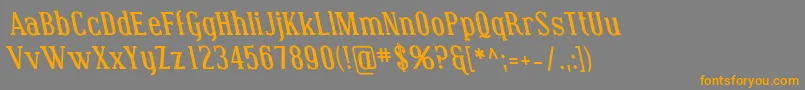 Coving16 Font – Orange Fonts on Gray Background