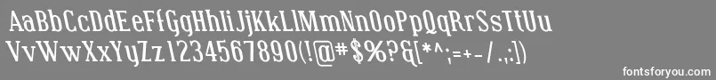 Coving16 Font – White Fonts on Gray Background