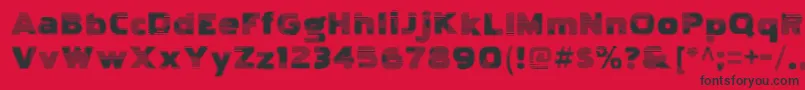 PakenhamtvRegular Font – Black Fonts on Red Background
