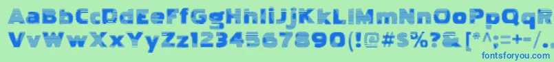 PakenhamtvRegular Font – Blue Fonts on Green Background