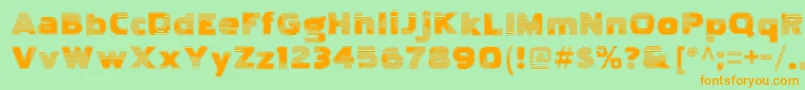 PakenhamtvRegular Font – Orange Fonts on Green Background