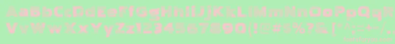 PakenhamtvRegular-Schriftart – Rosa Schriften auf grünem Hintergrund