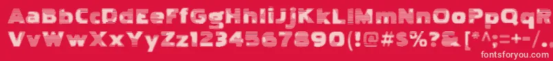 PakenhamtvRegular Font – Pink Fonts on Red Background