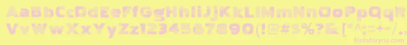 PakenhamtvRegular Font – Pink Fonts on Yellow Background