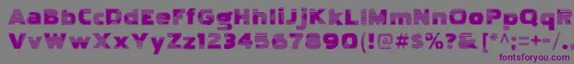 PakenhamtvRegular Font – Purple Fonts on Gray Background