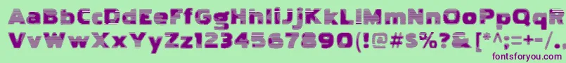 PakenhamtvRegular Font – Purple Fonts on Green Background