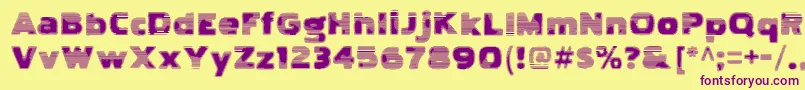 PakenhamtvRegular Font – Purple Fonts on Yellow Background