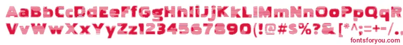 PakenhamtvRegular-Schriftart – Rote Schriften auf weißem Hintergrund