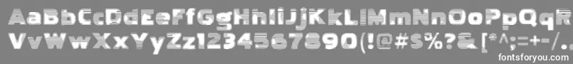 PakenhamtvRegular-Schriftart – Weiße Schriften auf grauem Hintergrund