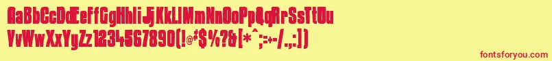 Kenyancoffeeink Font – Red Fonts on Yellow Background