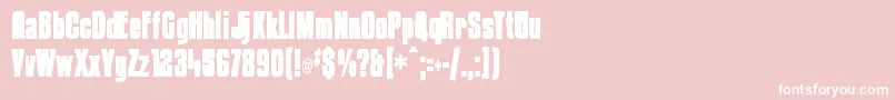 Шрифт Kenyancoffeeink – белые шрифты на розовом фоне