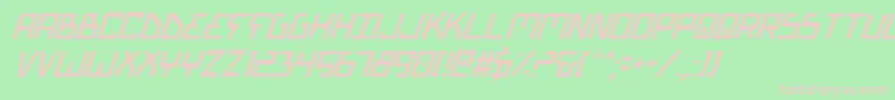 BionicTypeItalic Font – Pink Fonts on Green Background