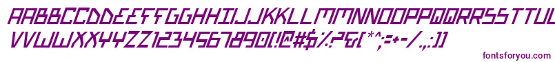 BionicTypeItalic Font – Purple Fonts on White Background
