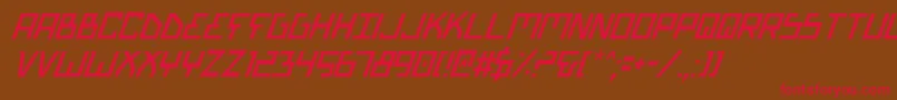 BionicTypeItalic Font – Red Fonts on Brown Background