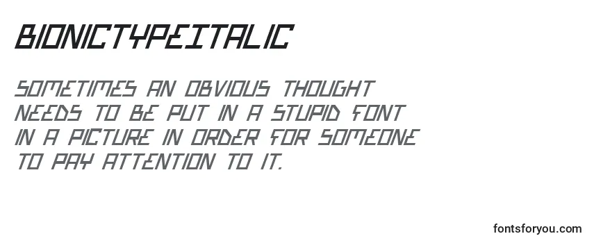 BionicTypeItalic Font