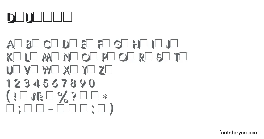 DgUnbra-fontti – aakkoset, numerot, erikoismerkit