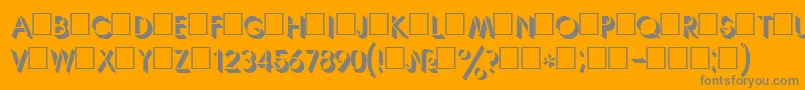 Czcionka DgUnbra – szare czcionki na pomarańczowym tle