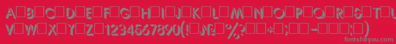 フォントDgUnbra – 赤い背景に灰色の文字