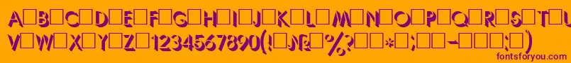 DgUnbra Font – Purple Fonts on Orange Background