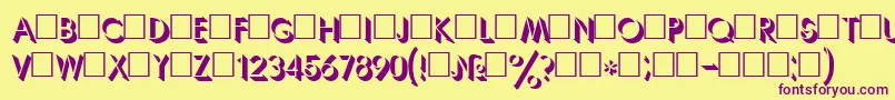 DgUnbra Font – Purple Fonts on Yellow Background