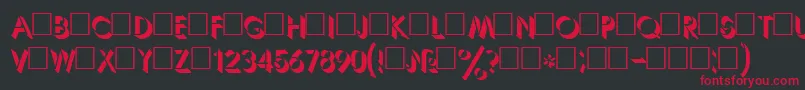 フォントDgUnbra – 黒い背景に赤い文字