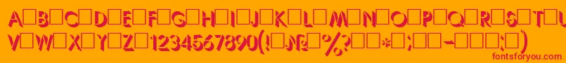 DgUnbra Font – Red Fonts on Orange Background