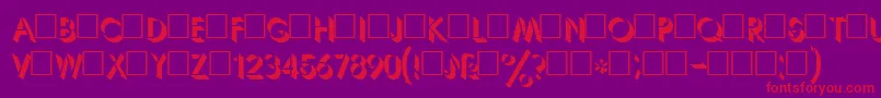 DgUnbra Font – Red Fonts on Purple Background