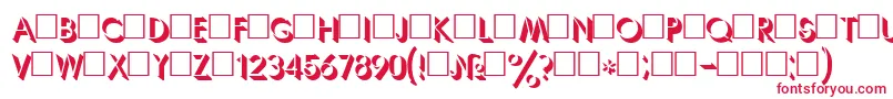 DgUnbra Font – Red Fonts on White Background