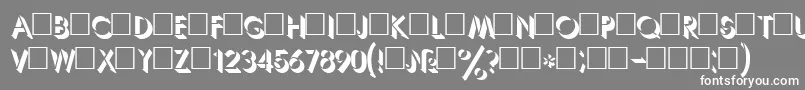 フォントDgUnbra – 灰色の背景に白い文字