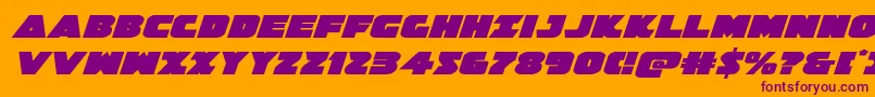 Jedisfexpandital Font – Purple Fonts on Orange Background