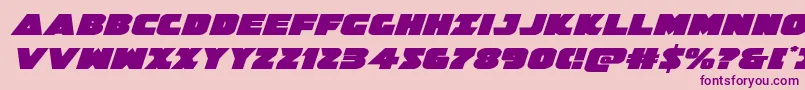 Fonte Jedisfexpandital – fontes roxas em um fundo rosa