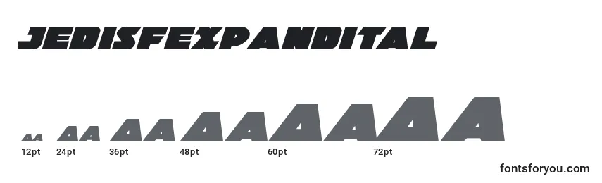 Размеры шрифта Jedisfexpandital