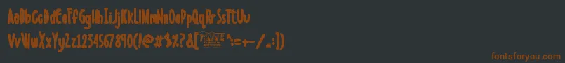 Шрифт BoldensteinBlack – коричневые шрифты на чёрном фоне