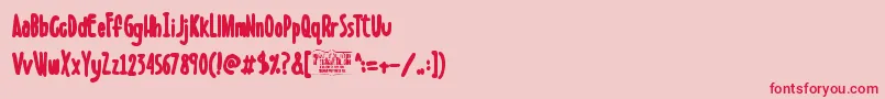 BoldensteinBlack Font – Red Fonts on Pink Background