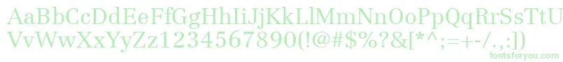 LinotypeCentennialLt45Light Font – Green Fonts on White Background