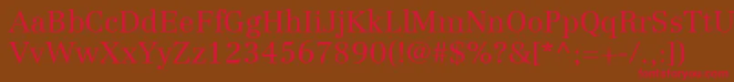 LinotypeCentennialLt45Light Font – Red Fonts on Brown Background
