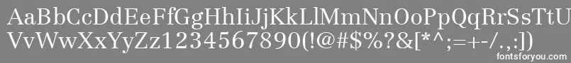 LinotypeCentennialLt45Light Font – White Fonts on Gray Background