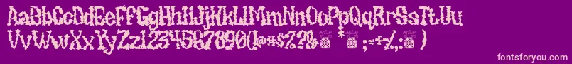 Undiecrust Font – Pink Fonts on Purple Background