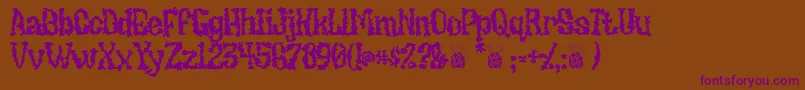 Undiecrust Font – Purple Fonts on Brown Background