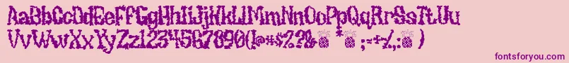 Undiecrust-Schriftart – Violette Schriften auf rosa Hintergrund
