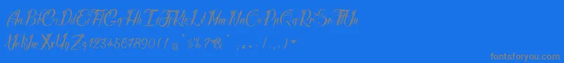 RadicalBeat2-Schriftart – Graue Schriften auf blauem Hintergrund