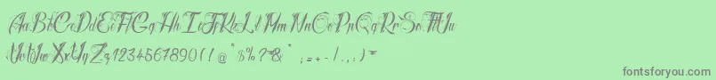 RadicalBeat2 Font – Gray Fonts on Green Background