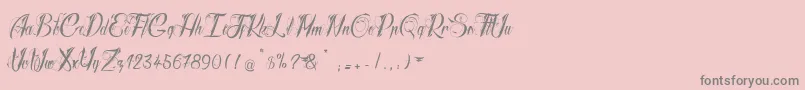 RadicalBeat2-Schriftart – Graue Schriften auf rosa Hintergrund