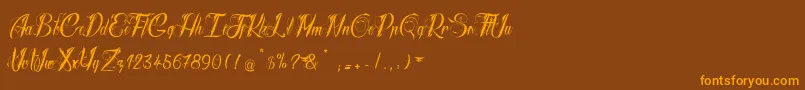 RadicalBeat2 Font – Orange Fonts on Brown Background