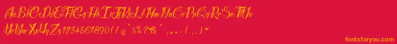 RadicalBeat2 Font – Orange Fonts on Red Background