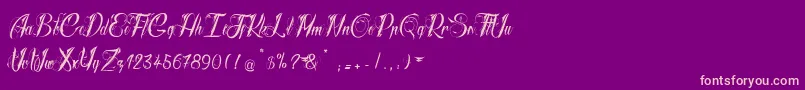 RadicalBeat2 Font – Pink Fonts on Purple Background