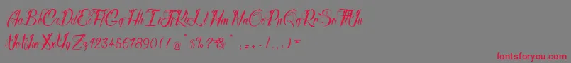 RadicalBeat2 Font – Red Fonts on Gray Background