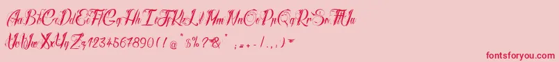 RadicalBeat2 Font – Red Fonts on Pink Background