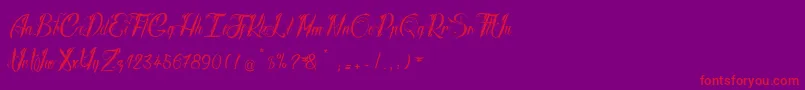 RadicalBeat2 Font – Red Fonts on Purple Background